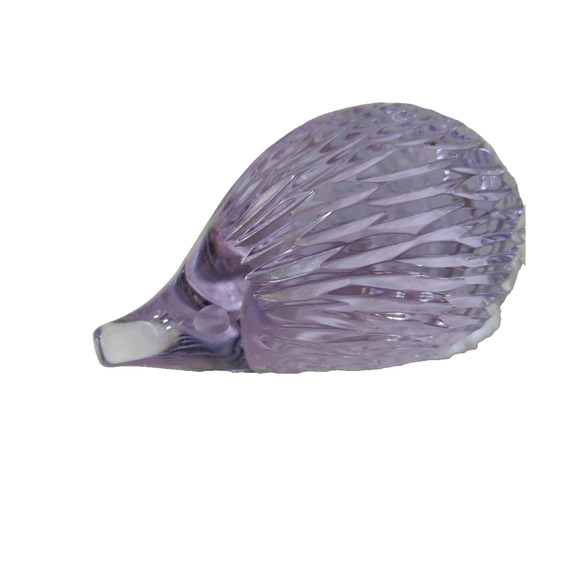 Miloslav Janků Purple Alexandrite Glass Hedgehog Paperweight Figurine MCM EUC - Picture 7 of 7